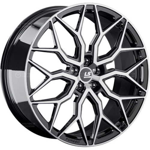 Колесный диск LS Forged FG13 9.5xR22 5x114.3 ET47 DIA67.1 черный глянцевый с полированной лицевой частью