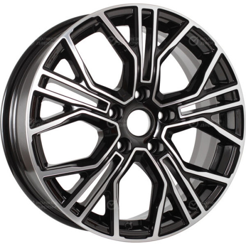 Колесный диск СКАД Тибет 6.5xR17 5x114.3 ET50 DIA54.1 черный глянцевый с полированной лицевой поверхностью