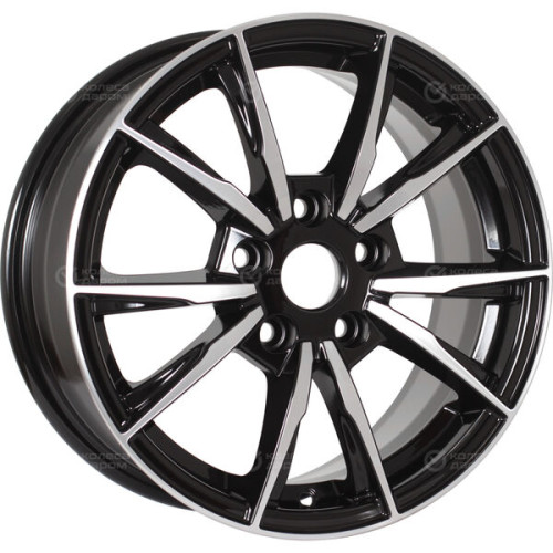 Колесный диск iFree Сион 6.5xR15 5x114.3 ET39 DIA60.1 чёрный глянцевый с полированной лицевой частью