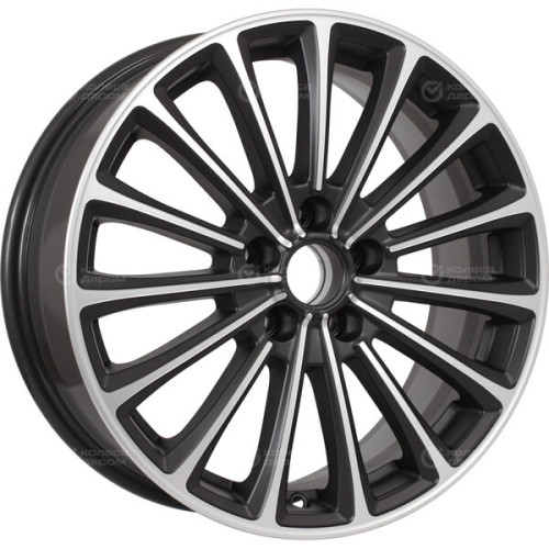 Колесный диск X-trike X136 7xR17 5x110 ET45 DIA63.35 черный матовый с полированной лицевой частью