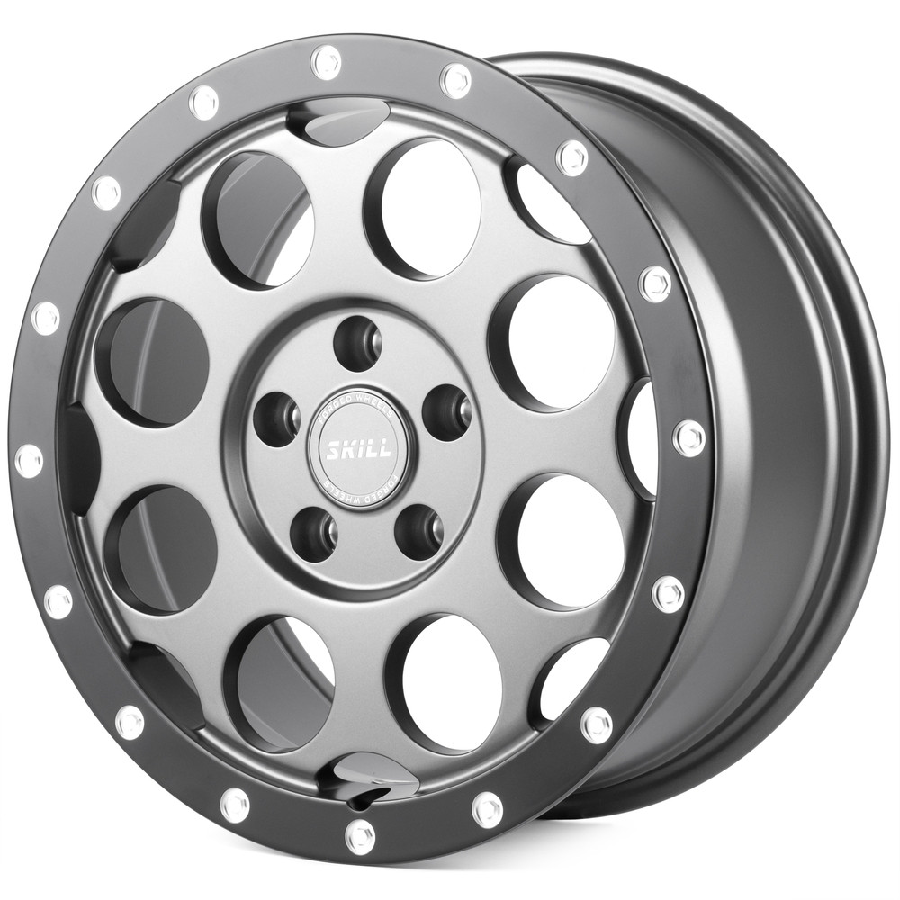 Легковой диск Skill Wheels SV607 8,5x18 5x120 ET45 65,1 Графит матовый + матовый обод + полированные болты
