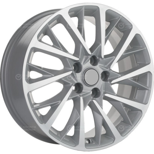 Колесный диск Carwel Оланга 1804 7.5xR18 5x114.3 ET45 DIA60.1 серебристый с полированной лицевой частью