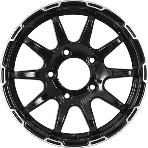 Колесный диск KDW KD1660(КС1113-00) 6.5xR16 5x139.7 ET40 DIA98.1 глянцевый черный с полированной лицевой частью