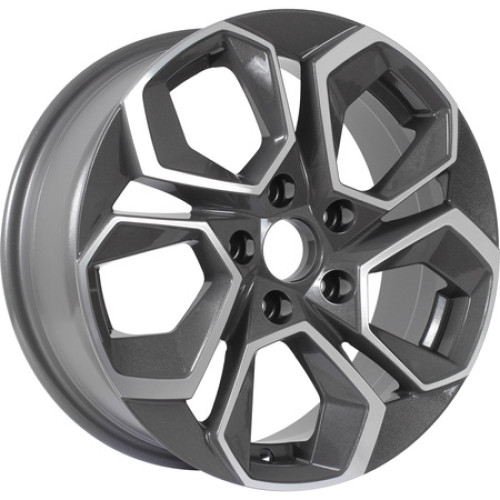 Легковой диск KDW KD1620 6,5x16 4x100 ET45 60,1 Grey Front Polished (уценка: имеется дефект)
