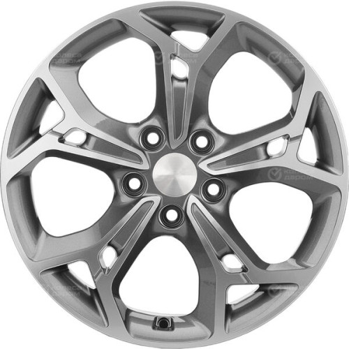 Колесный диск Carwel Синтур 1702 7xR17 5x114.3 ET46 DIA67.1 серый с полированной лицевой частью