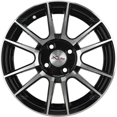 Колесный диск X-trike X127 6xR15 4x114.3 ET44 DIA67.1 глянцевый черный с полированной лицевой частью