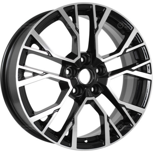 Колесный диск Carwel Камак 1810 7xR18 5x108 ET46 DIA63.4 чёрный глянцевый с полированной лицевой частью