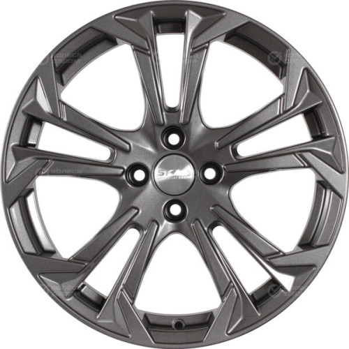 Колесный диск СКАД Дунай 7xR17 4x100 ET41 DIA60.1 темно-серый цвет с перламутровыми оттенками