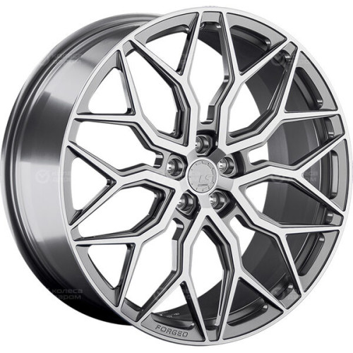 Колесный диск LS Forged LS FG13 8xR18 5x108 ET45 DIA63.3 темно-серый матовый ,частично полированный