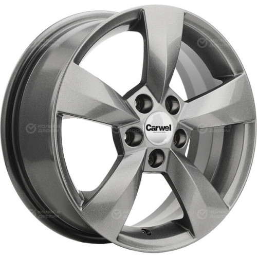 Колесный диск Carwel Кета 1504 6xR15 5x100 ET40 DIA57.1 темно-серебристый