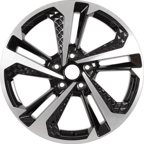 Колесный диск СКАД KL-1069 7xR18 5x108 ET33 DIA60.1 черный глянцевый с полированной лицевой поверхностью
