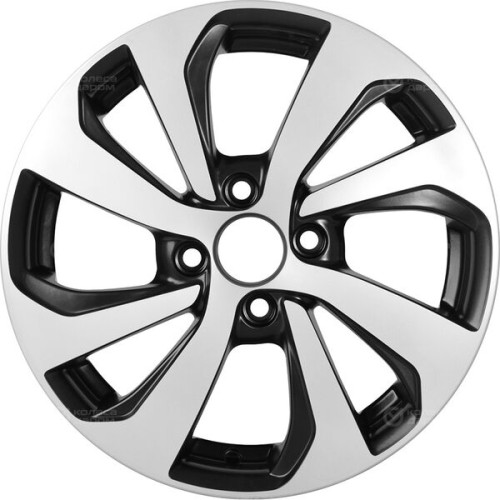 Колесный диск RST R005 6xR15 4x100 ET50 DIA60.1 матовый черный с полированной лицевой частью