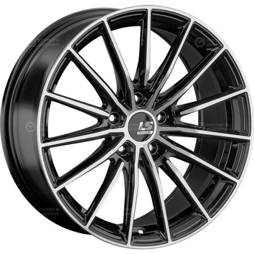 Колесный диск LS FlowForming LS RC63 8xR18 5x114.3 ET40 DIA67.1 черный полностью полированный