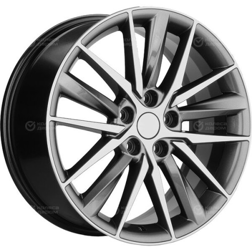 Колесный диск Carwel Алдан 1807 8xR18 5x114.3 ET50 DIA60.1 серый с полированной лицевой частью