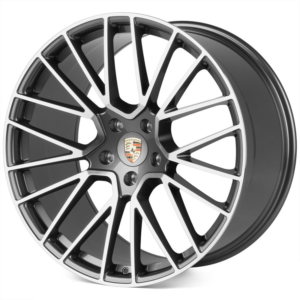 Легковой диск Skill Wheels FG410 10x22 5x130 ET48 71,6 графит глянцевый + полированные спицы