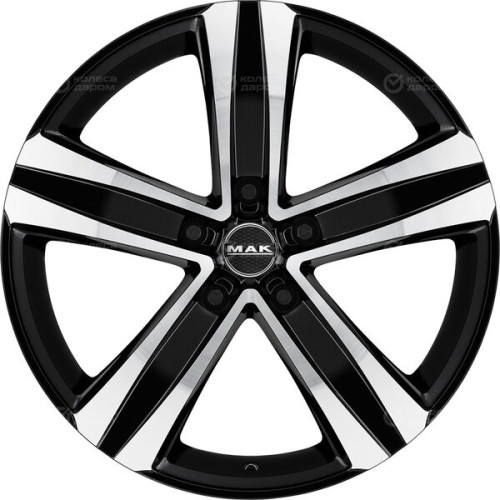 Колесный диск MAK Stone 5 3 6xR15 5x139.7 ET0 DIA108.3 чёрный глянцевый с полированной лицевой частью