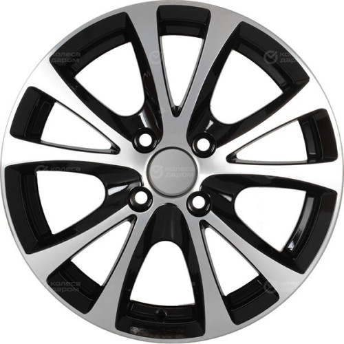 Колесный диск NEO 509 6xR15 4x100 ET49 DIA60.1 глянцевый черный с полированной лицевой частью