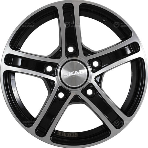 Колесный диск СКАД Трофи 6.5xR15 5x139.7 ET40 DIA98.5 черный глянцевый с полированной лицевой поверхностью