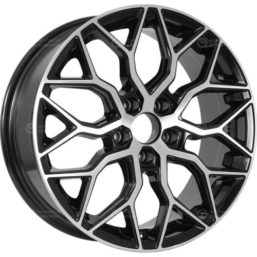 Колесный диск VENTI 1719 7xR17 5x108 ET45 DIA60.1 чёрный с полированной лицевой частью