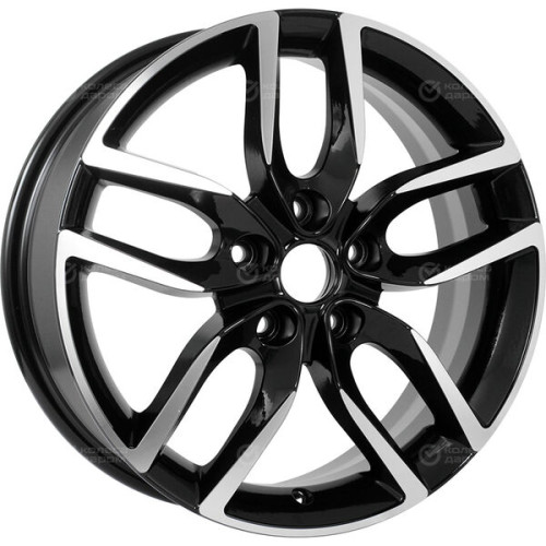 Колесный диск Carwel Кутыр 1708 6.5xR17 5x108 ET33 DIA60.1 черный глянцевый с полированной лицевой частью