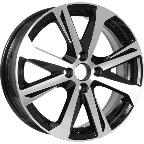 Колесный диск СКАД KL-325 6xR16 4x100 ET49 DIA54.1 черный глянцевый с полированной лицевой поверхностью