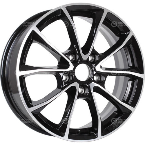 Колесный диск iFree Джет 6.5xR16 5x108 ET50 DIA63.35 чёрный глянцевый с полированной лицевой частью