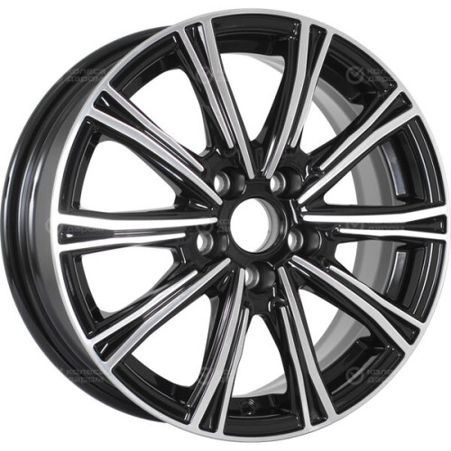 Колесный диск WUP Up123 6xR15 5x100 ET38 DIA57.1 черный глянцевый с полированными элементами лицевой поверхности