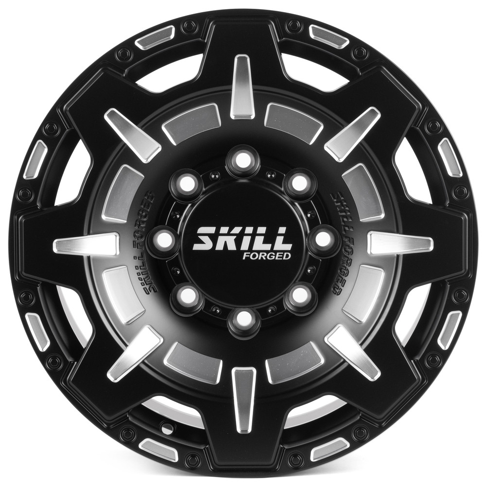 Легковой диск Skill Wheels SV308 8,5x17 8x165,1 ET25 121,3 чёрный матовый + полировка
