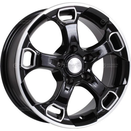 Колесный диск СКАД Фараон 7xR18 5x112 ET38 DIA66.6 черный глянцевый с полированной лицевой поверхностью