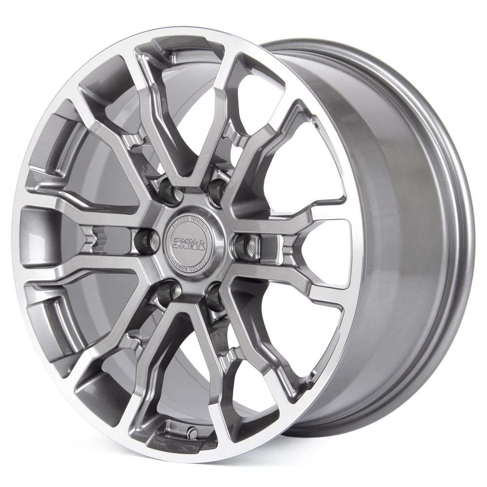Легковой диск Skill Wheels SV115 9x18 6x139,7 ET45 95,1 графит глянцевый + полированный обод