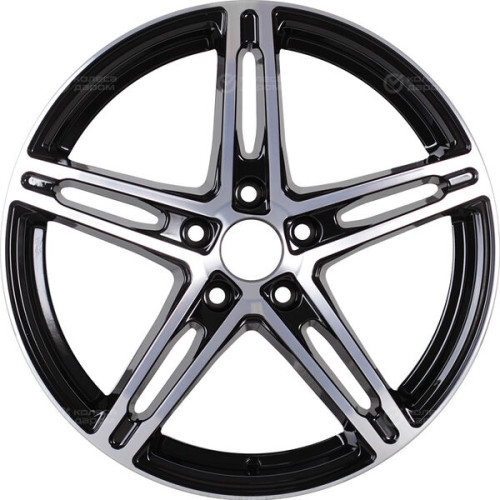 Колесный диск VENTI 1518 6xR15 4x100 ET40 DIA60.1 глянцевый черный с полированной лицевой частью