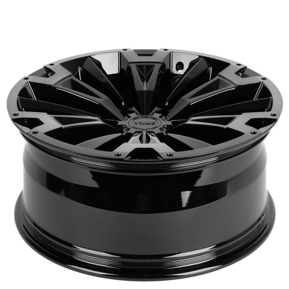 Легковой диск Skill Wheels SV619 9x20 6x139,7 ET50 95,1 чёрный глянцевый + полированные спицы + тёмный лак