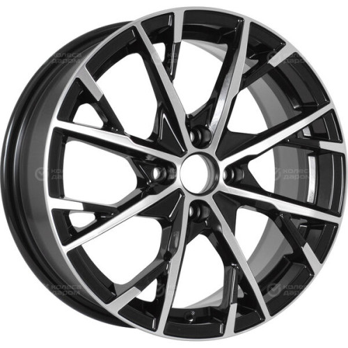 Колесный диск WUP Up126 6.5xR16 4x100 ET37 DIA60.1 черный глянцевый с полированными элементами лицевой поверхности