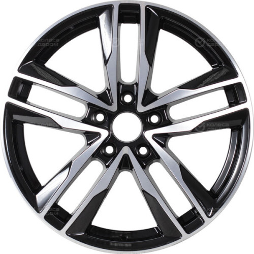 Колесный диск RST R128 7.5xR18 5x108 ET45 DIA63.4 глянцевый черный с полированной лицевой частью