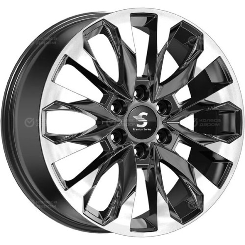 Колесный диск СКАД Premium Series КР007 (20_Haval H9) 8xR20 6x139.7 ET42 DIA75.1 глянцевый темно-серый полностью полированный