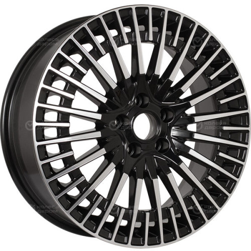 Колесный диск KDW KD1820 7xR18 5x114.3 ET48 DIA67.1 глянцевый черный с полированной лицевой частью