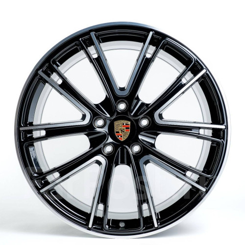 Легковой диск CMST FG482 9,5x21 5x130 ET61 71,6 чёрный + полированные спицы