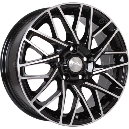 Колесный диск СКАД Сиена 6.5xR16 5x114.3 ET45 DIA67.1 черный глянцевый с полированной лицевой поверхностью