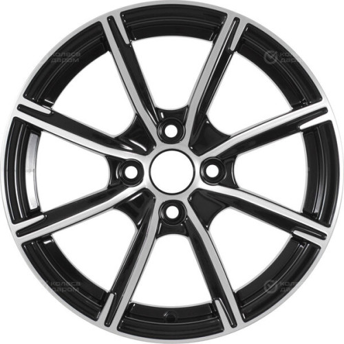 Колесный диск iFree Uno Калибр 6xR15 4x100 ET38 DIA67.1 (уценка) чёрный глянцевый с полированной лицевой частью