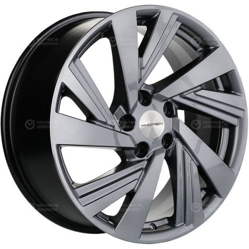 Колесный диск KHOMEN KHW1801 (ZV18_CX-5) 7.5xR18 5x114.3 ET45 DIA67.1 насыщенный темно-серый