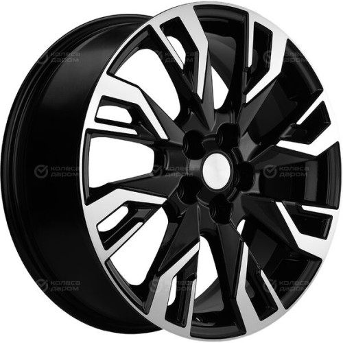 Колесный диск Carwel Чеко 1809 7xR18 5x108 ET33 DIA60.1 черный глянцевый с полированной лицевой частью