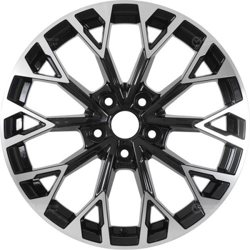 Колесный диск KHOMEN KHW1718 (Camry) 7xR17 5x114.3 ET45 DIA60.1 глянцевый черный с полированной лицевой частью