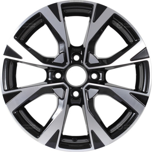 Колесный диск RST R045 6xR15 4x100 ET48 DIA54.1 глянцевый черный с полированной лицевой частью