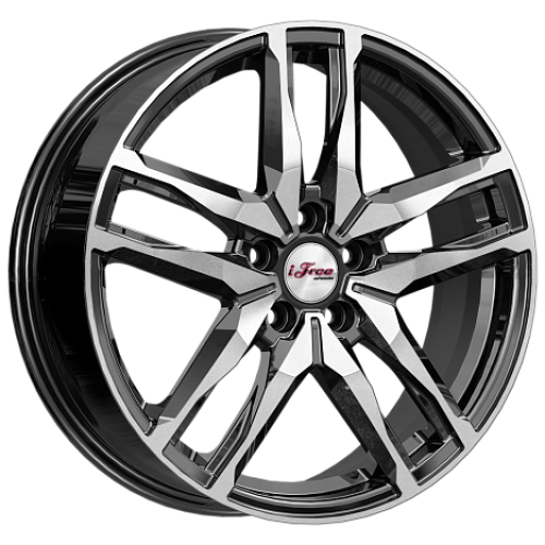 Легковой диск iFree Бомбей 6,5x18 5x114,3 ET37 66,6 Блэк Джек (уценка: имеется дефект)
