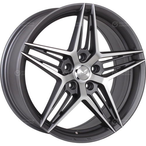 Колесный диск LS LS 1262 8xR18 5x114.3 ET45 DIA67.1 темно-серый матовый ,частично полированный