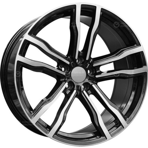 Колесный диск Replica FR B1017 10xR21 5x120 ET40 DIA74.1 черный глянец с полировкой