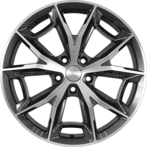 Колесный диск СКАД ПАРКЕР 7.5xR19 5x108 ET36 DIA65.1 темно-серый глянцевый с полированной лицевой частью