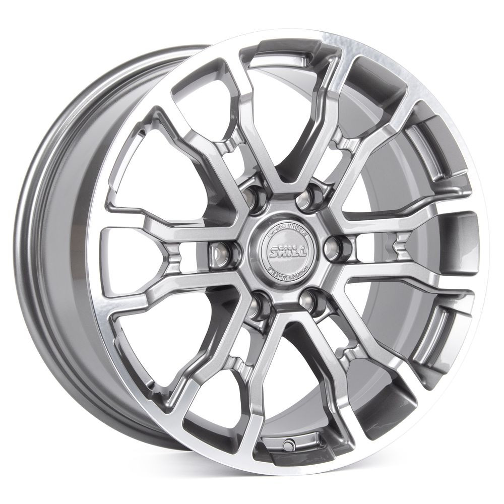 Легковой диск Skill Wheels SV115 9x18 6x139,7 ET45 95,1 графит глянцевый + полированный обод