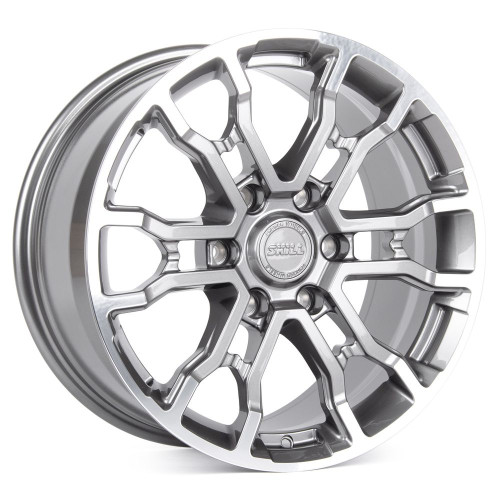 Легковой диск Skill Wheels SV115 9x18 6x139,7 ET45 95,1 графит глянцевый + полированный обод
