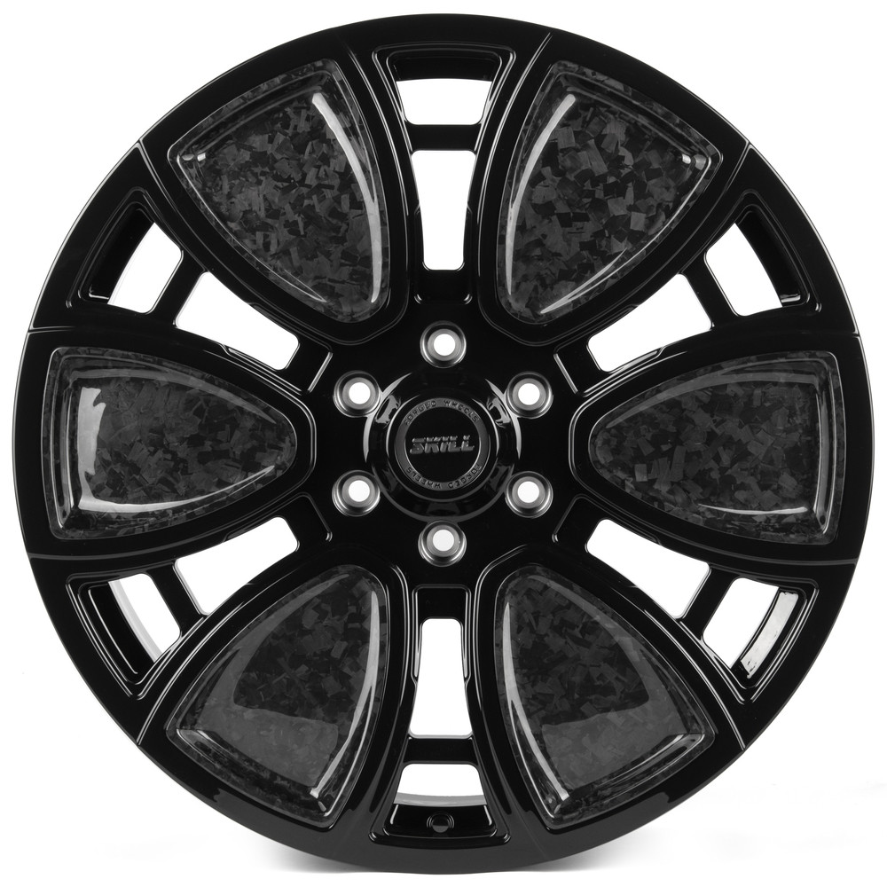 Легковой диск Skill Wheels SV808-SV481 9x22 6x139,7 ET50 95,1 чёрный глянцевый + карбон